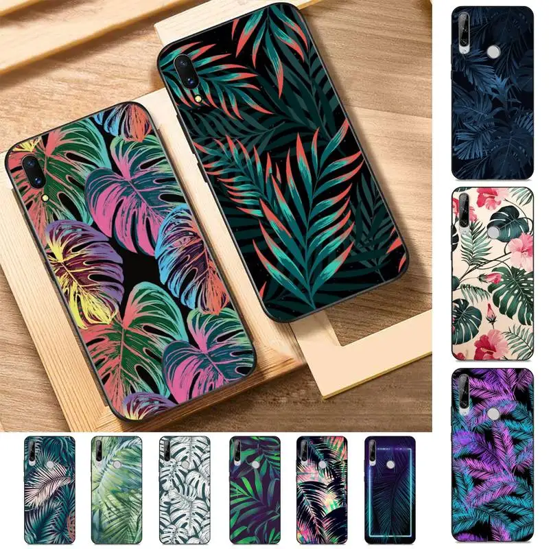 

Palm Tree Leaves Phone Case for Huawei Y 6 9 7 5 8s prime 2019 2018 enjoy 7 plus