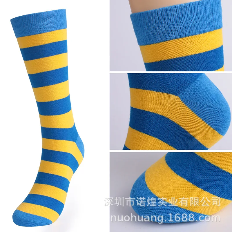 Men's Funny Stockings Cotton Men Socks 10 PAIRS Striped Casual European and American Style Funny Sock Fashionable