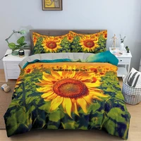 3d sunflower bedding set luxury 23pcs floral print duvet cover sets single twin queen king size bedclothes home textiles