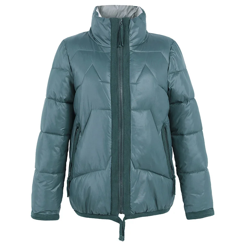 Cotton Padded Women's 2022 Autumn New Jacket Stand Collar Thickening Warm Womens Winter Clothing Outerwear Long Sleeve Jacket