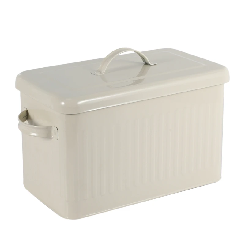 8L Metal Storage Box Kitchen Grain Rice Organizer Bathroom Office Container Kit Toys Sundries