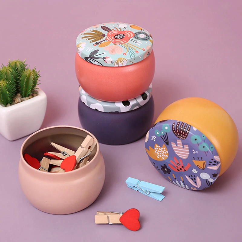 

1pc Random Christmas Mermaid Doll Scented Candle Tin Jar Portable Travel Soy Wax Plant Candle Gift Box Chrismas Supplies Gift