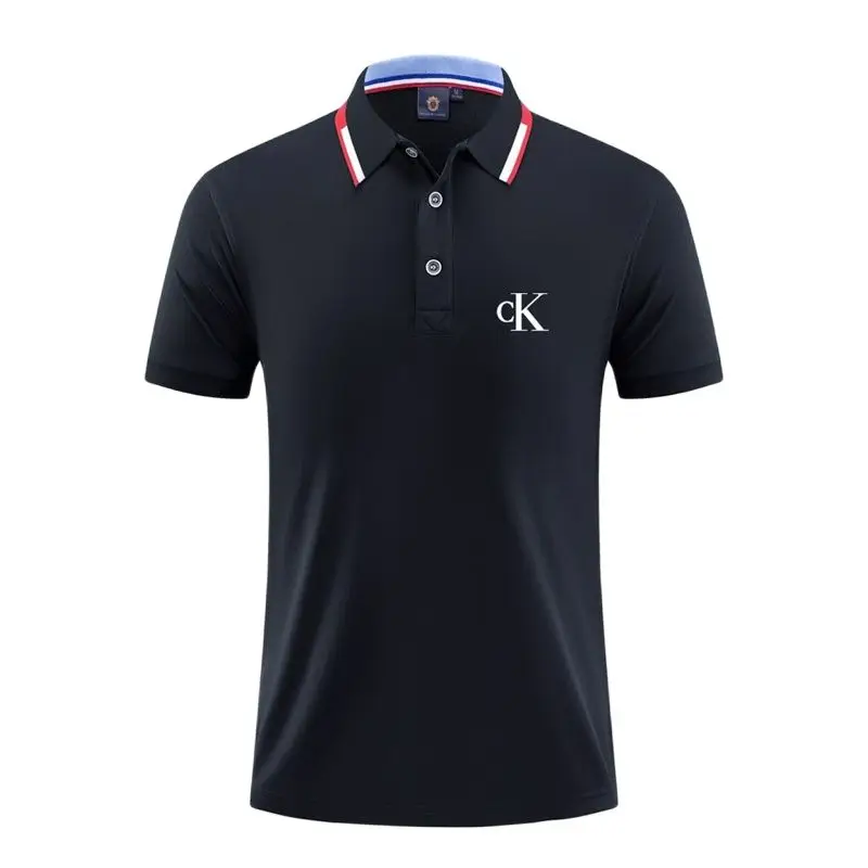 

New summer high-quality men's polo shirt casual business office short sleeved men's shirt lapel comfortable polo shirt