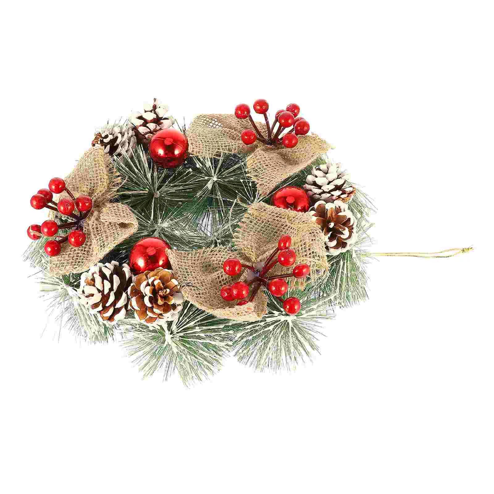 

Wreath Christmas Door Decoration Pine Garland Frosted Hanging Party Ring Rattan Winterfront Berryholly Wreaths Holiday Decor