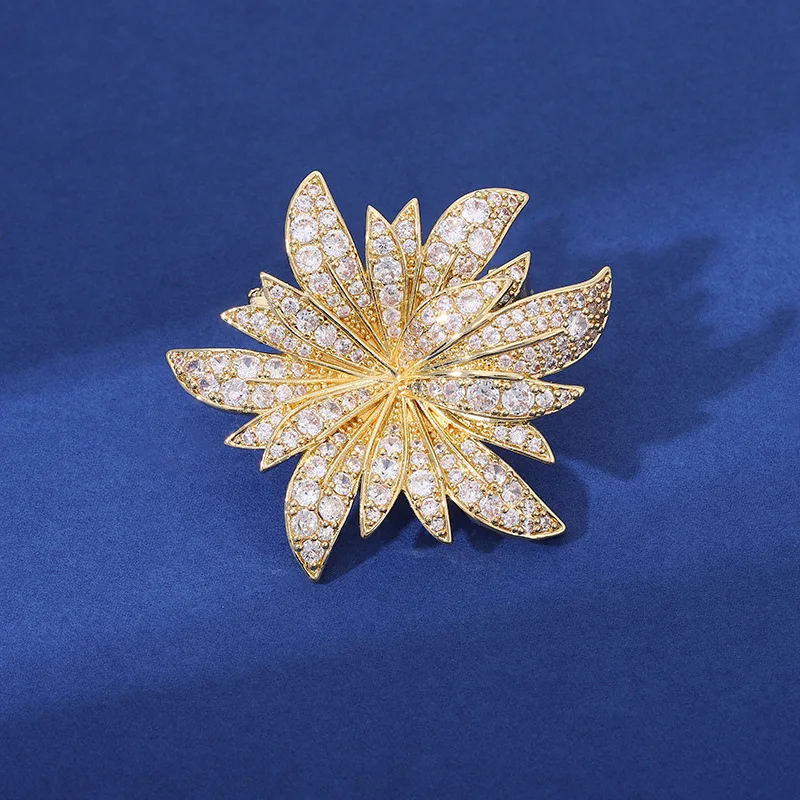 Новая брошь в виде подсолнуха циркон элегантное пальто подарочная орнамент