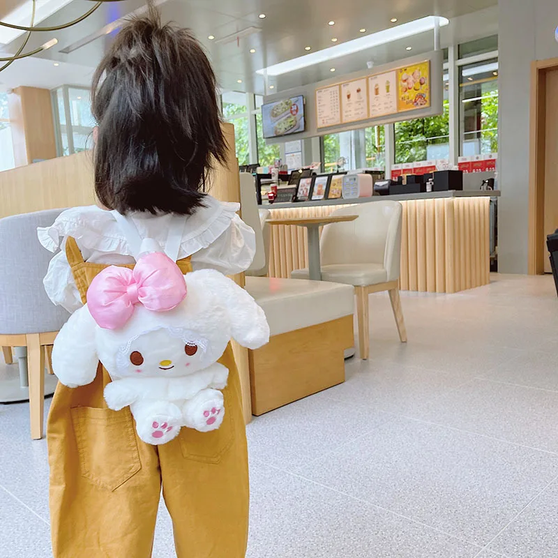 

Sanrio кавайная мультяшная Милая Детская плюшевая сумка Sanrio серия рюкзак для девочек My Melody Doll рюкзак подарок