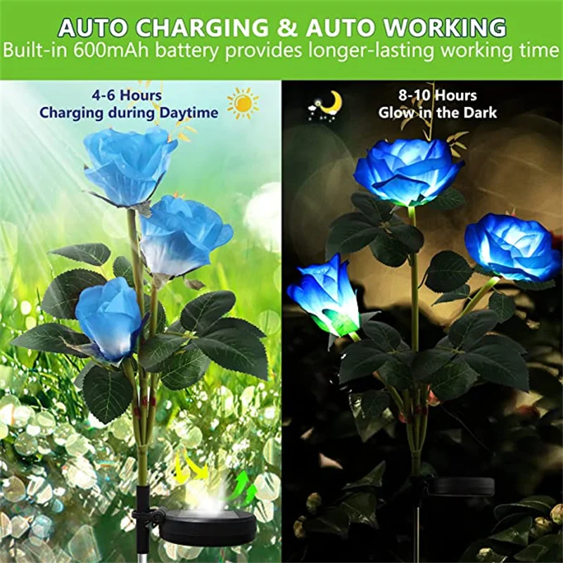 2/1 шт. водонепроницаемые садовые светодиодсветодиодный светильники на солнечной