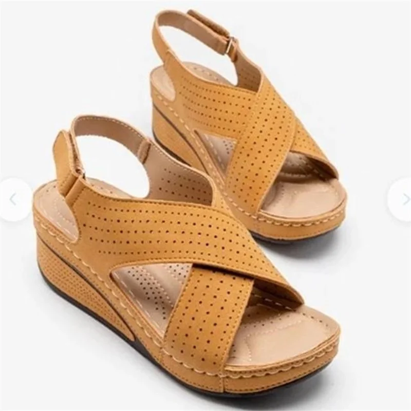 

Women Sandals Peep Toe Heels Sandals Summer Shoes for Women Comfy Wedges Shoes Platform Sandalias Luxury Summer Footwear