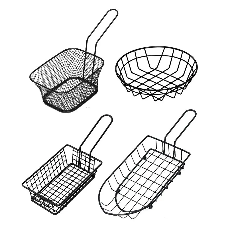 

French Fries Basket Snack Bucket Chip Fried Chicken Storage Basket Food Frying Basket Oil Strainer Creative Tableware Container