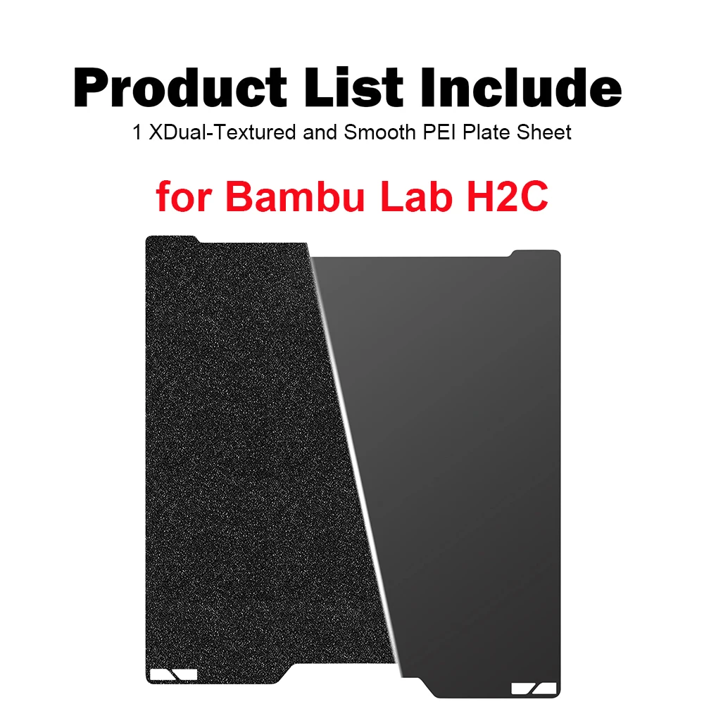 Фото Двусторонняя гладкая холодная печатная пластина H2C Vision Encoder и H2C Cool Plate с PEI-покрытием, 335x346.5 мм, усовершенствованная №2
