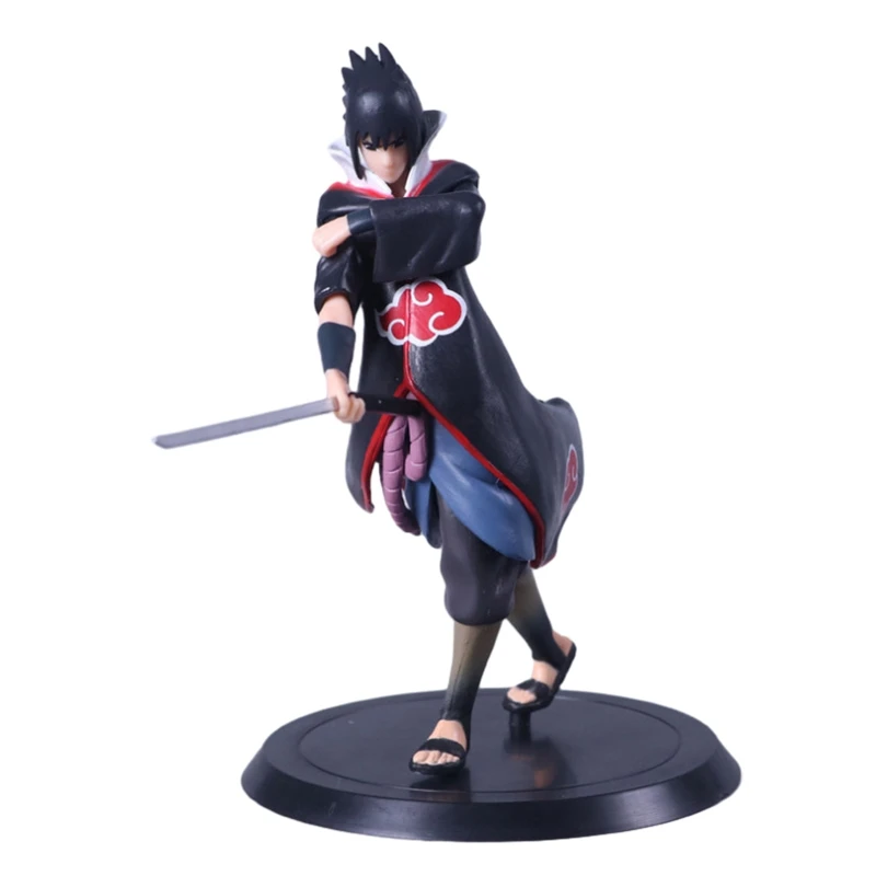 

Anime Figure NARUTO Series Uchiha Sasuke Uzumaki Naruto Holding Sword Standing Model Toy Gift Desktop Ornaments 17CM