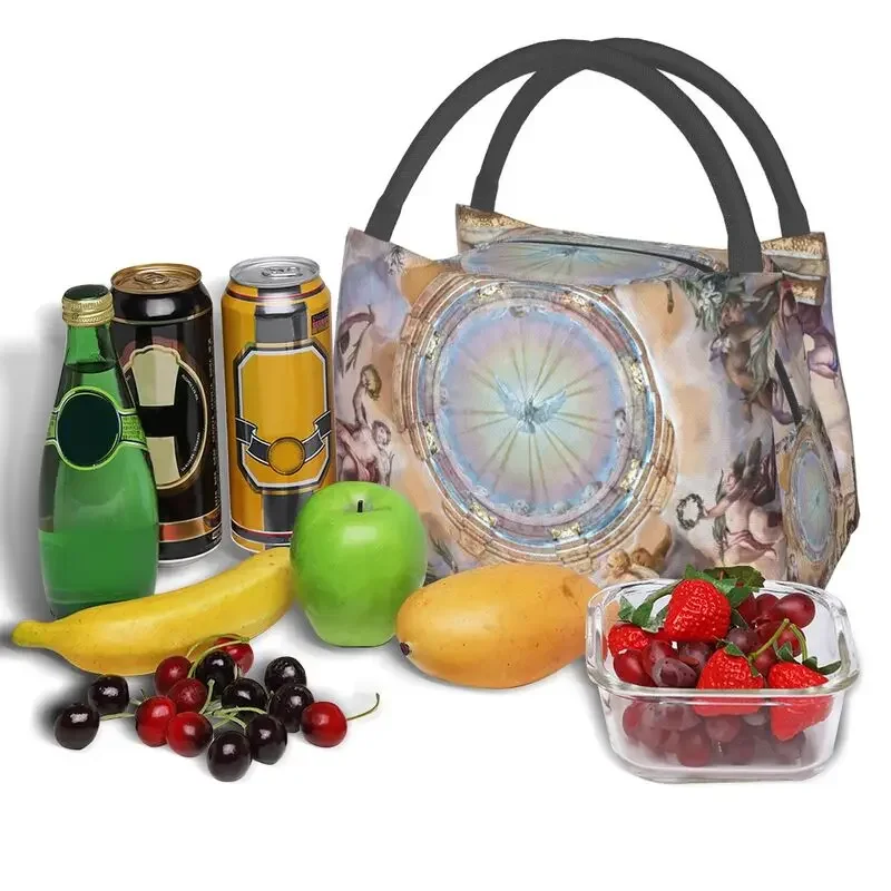 Купол Fresco Of Melk Abbey Church Изолированная сумка для обеда Женская многоразовая