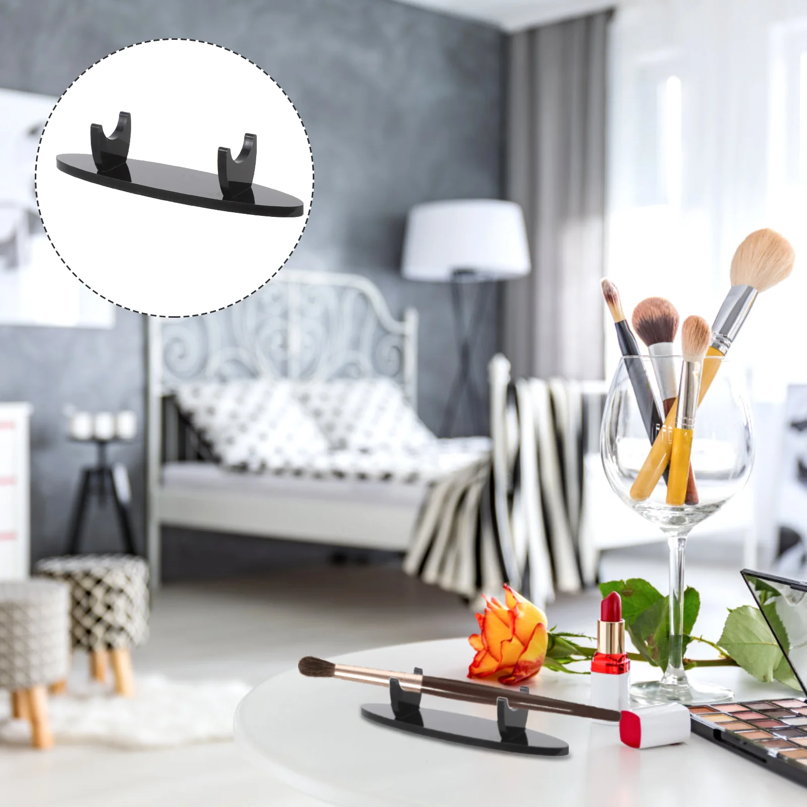 

Makeup Brush Rack Organizer Acrylic Pen Holder Eyeliner Retail Shop Display Stand For pencils