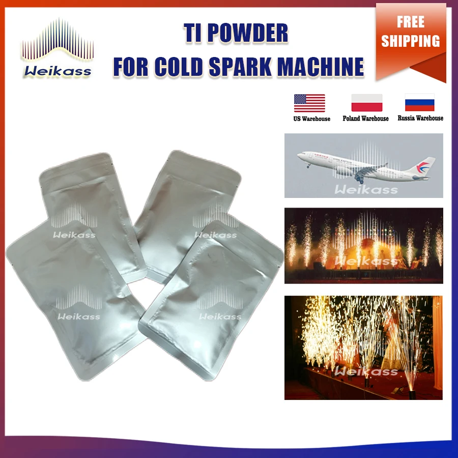

Weikass 1-100 мешок Ti порошок холодная свеча 200 г для свадебной вечеринки машина внутренняя уличная пыль MSDS сертификация для сцены стандартная вечеринка