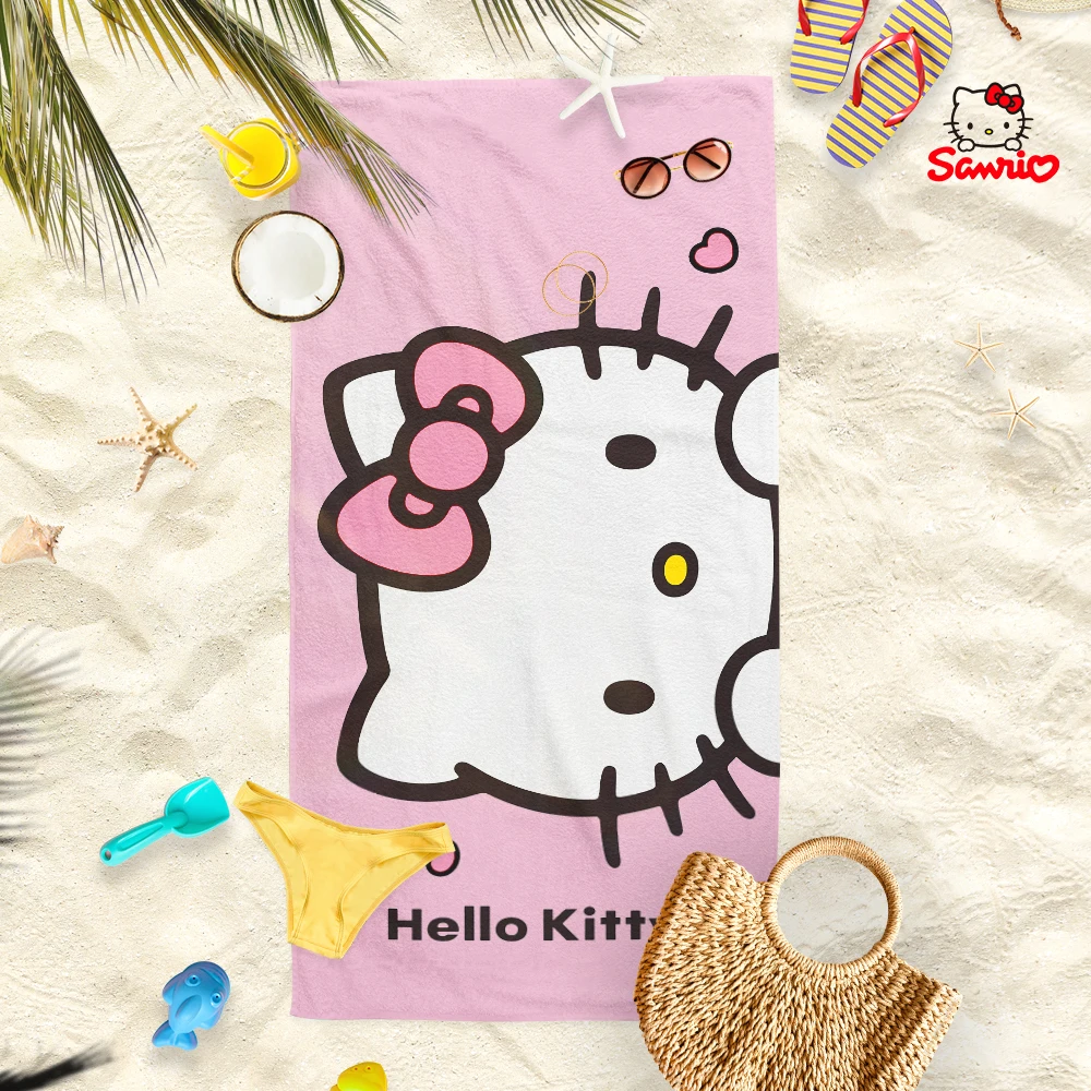 

Пляжные полотенца Hello Kitty: очаровательные принты для летних развлечений! Подходит для полотенец, банных полотенец, пляжных полотенец.