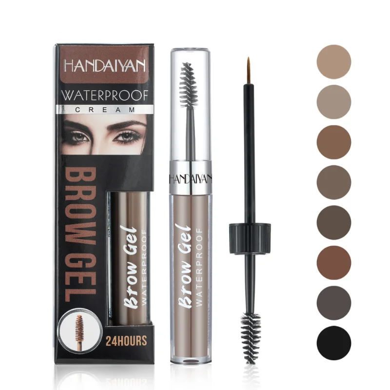 

HANDAIYAN 8-color Liquid Eyebrow Dye Cream Waterproof and Not Easy To Halo Eyebrow Fluid Double Head Eyebrow Brush Easy To Color