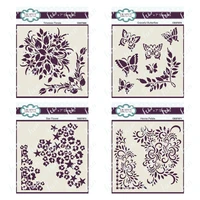 diy star flower henna petals butterflies florals layering stencils handmade scrapbooking paper cards drawing coloring decor mold