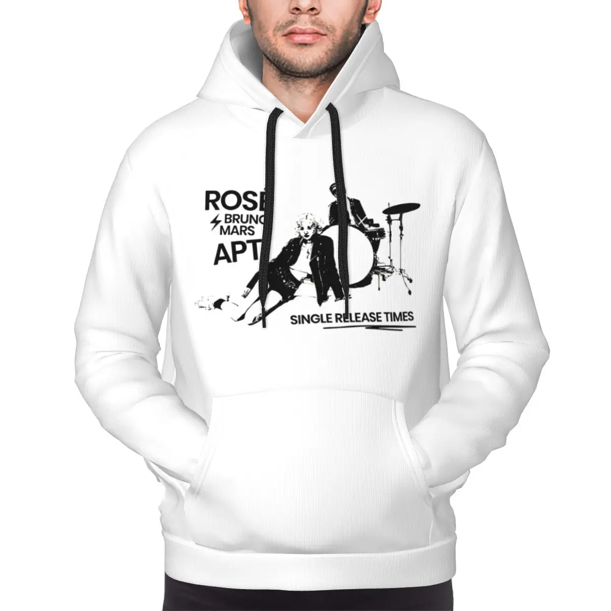 Мужчины Женщины Rose Apt Tour Dates 2024 Бруно Марс Толстовка с капюшоном Воротник на