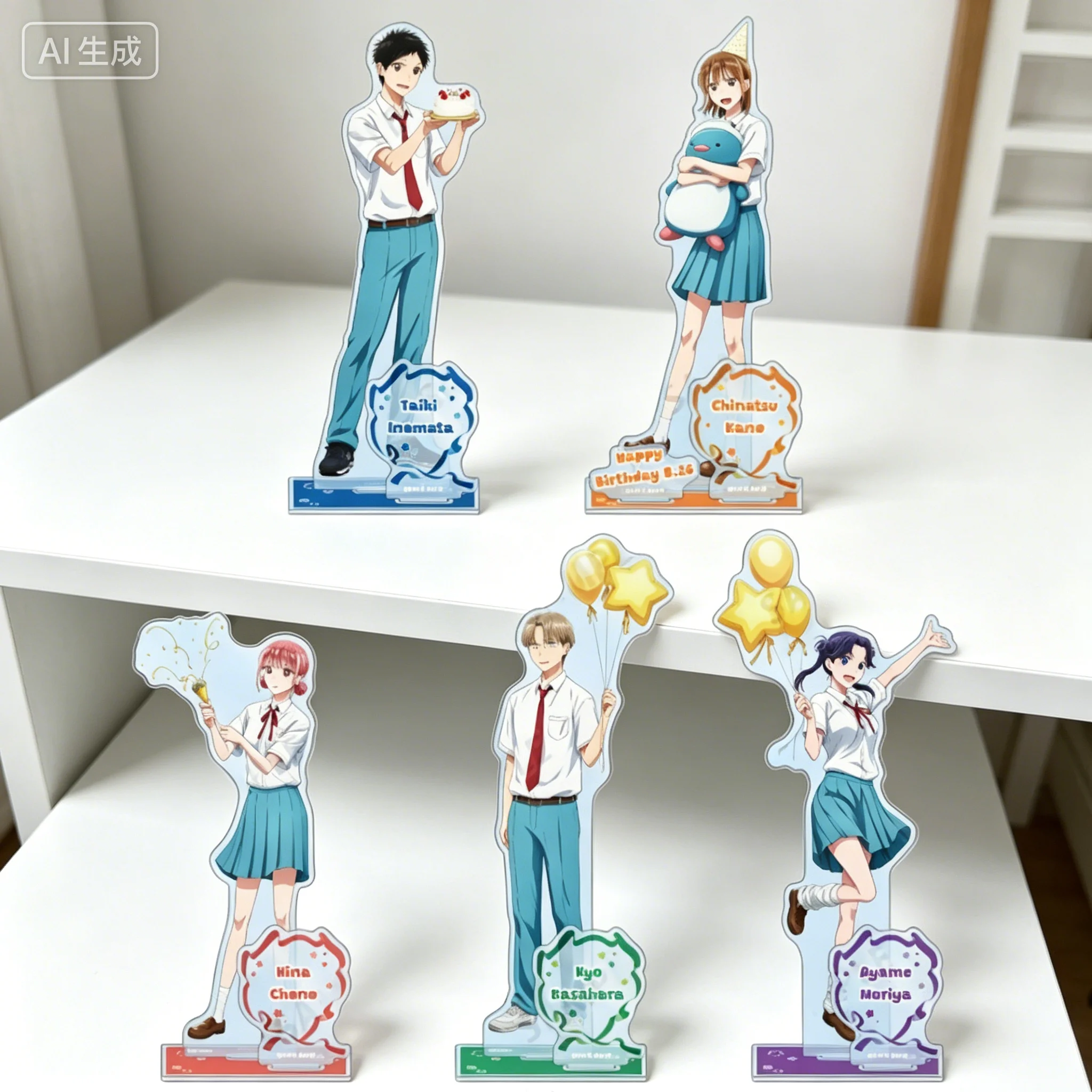 Фото Акриловая подставка-брелок с персонажами аниме Blue Box Taiki Inomata, Chinatsu Kano, Hina Chono, издание ко дню рождения, украшение для стола №1