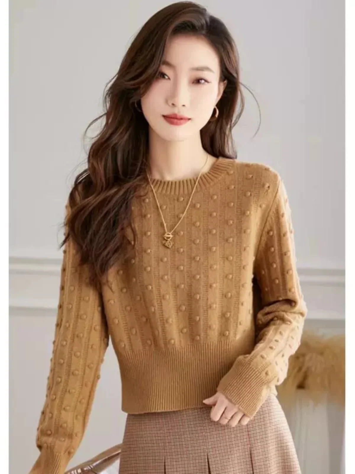 Внешняя торговля Большой бренд Counter Cut the Tag off Clearance Короткая вязаная женская