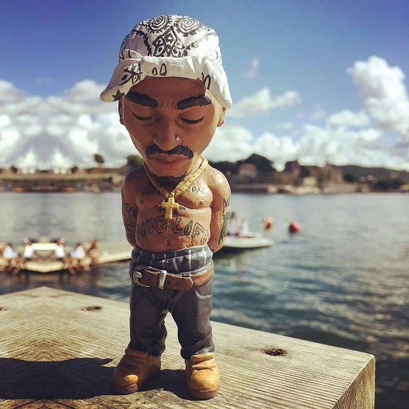 Creative New Mini Resin Jewelry Hip Hop Funny Rapper Brothers Statue Set Home Indoor Outdoor Decor Party Art Supplies |