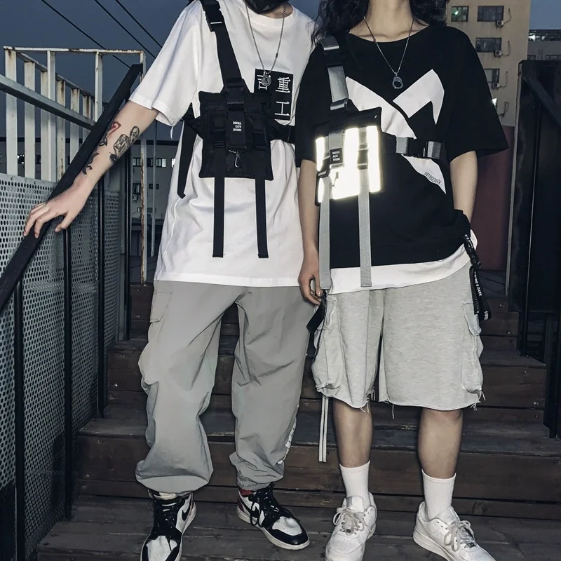 

Tactical Crossbody Bags Men Women Chest Rig Bags Functional Street Style Hip Hop Punk Chest Waist Bag One Shoulder Vest Bag