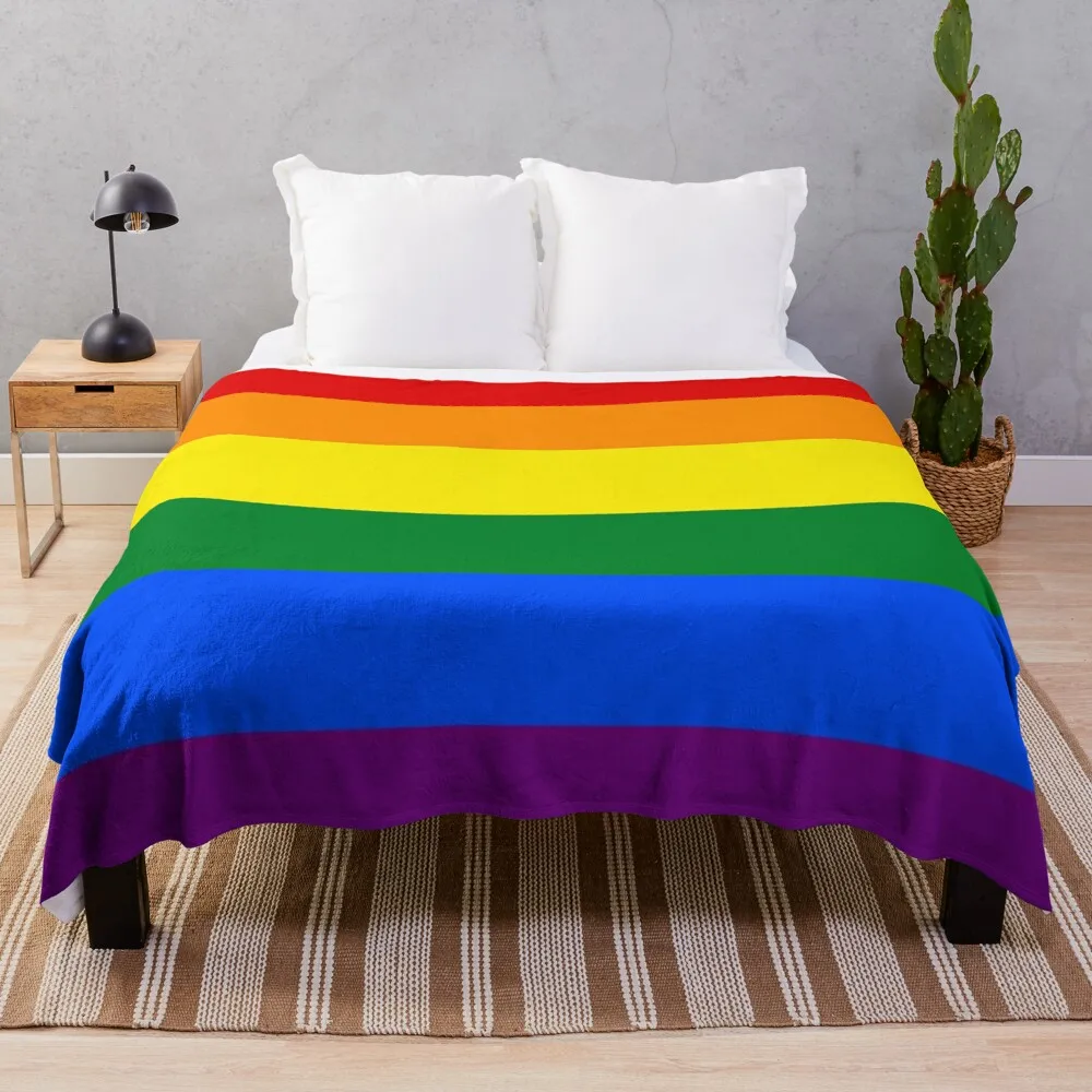 

Gay Pride Rainbow Flag Throw Blanket Moving Blanket
