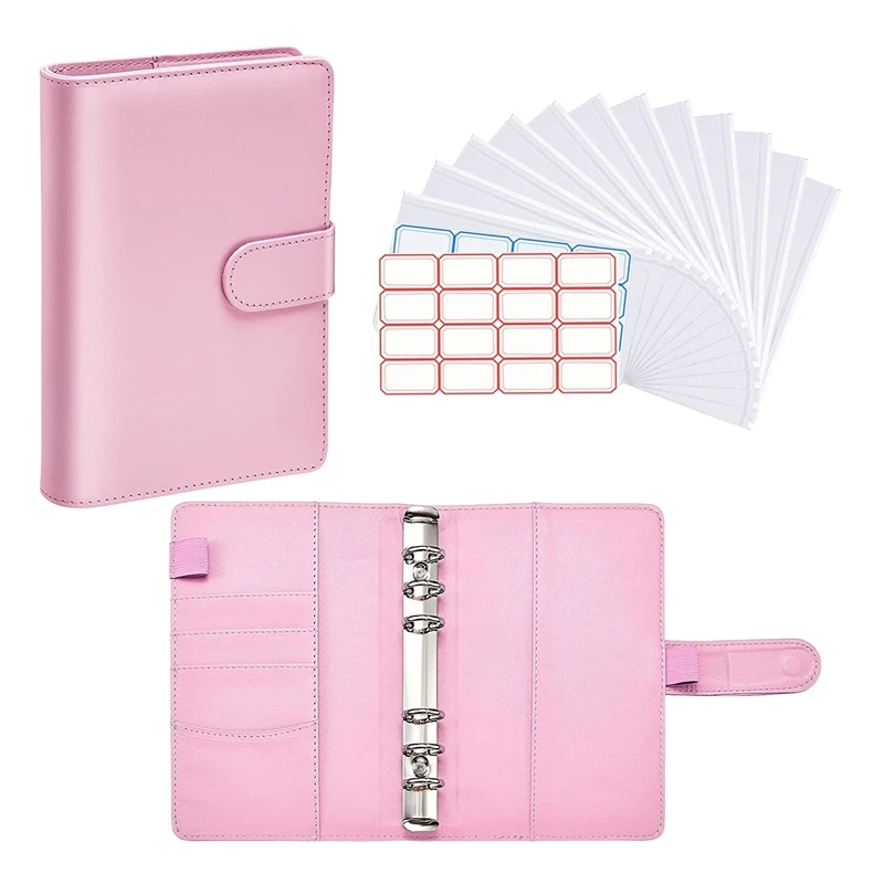 

15 Pcs PU Leather Notebook Binder Budget Planning Binder Set Binder Pocket Personal Cash Budget Envelope System Binder