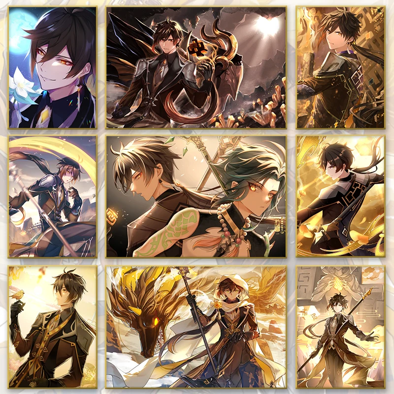 

Anime Game Genshin Impact Canvas Painting Character Poster Print Wall Art Prints Picture Suitable for Home Kids Room Wall Decor