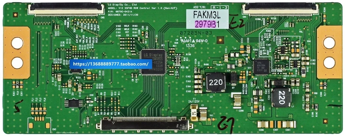 

Плата t-con LG 6871l-2979b (6870c-0421a), обратите внимание на белый интерфейс