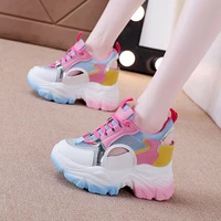 height increasing insole closed toe sandals womens shoes 2022 new popular summer daddy sports platform roman style wedge muffin