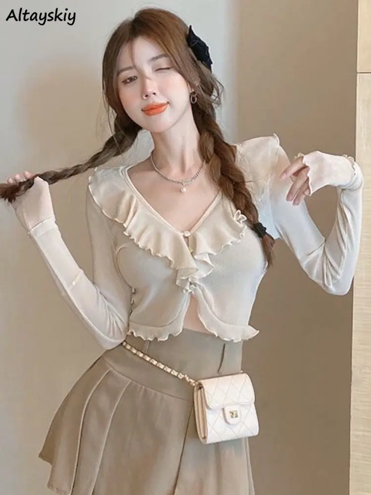 

Куртка женская простая Удобная Милая уличная одежда в европейском стиле с оборками универсальная приталенная привлекательная дышащая новая популярная