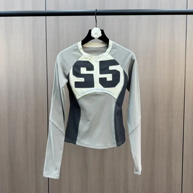 [ZOCI] 2024 осенне-зимний цифровой свитер с круглым вырезом и длинными рукавами на