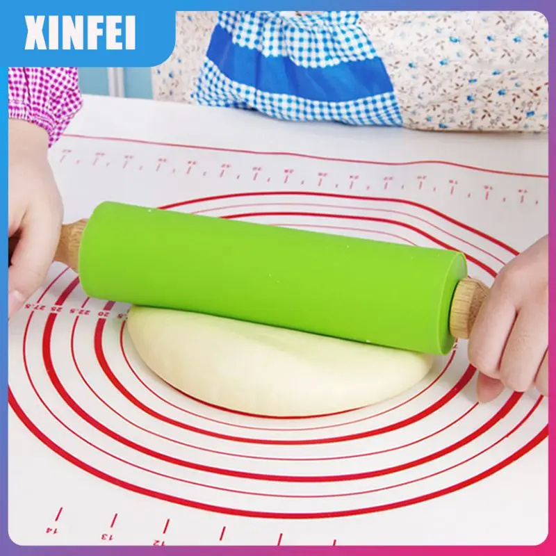 

Non-stick Silicone Rolling Pin Different Color Baking Tools Fondant Cake Roller Sugar craft Decorating Rolling Pin GHMY