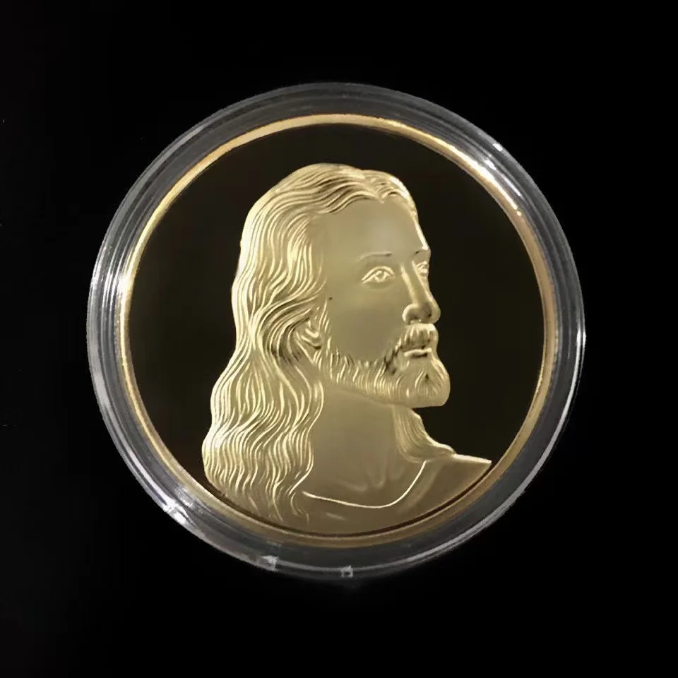 10 монет возрождения Иисуса. Новые европейские христианские монеты из золота/серебра как памятные монеты для последней трапезы Христа. Для коллекционирования.