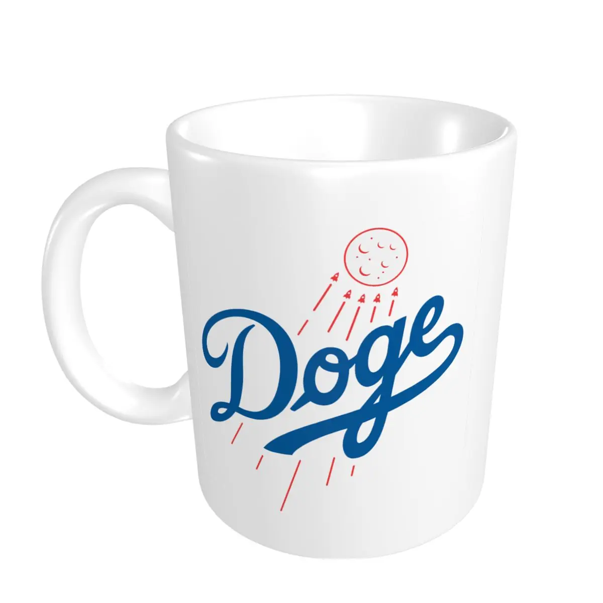 

Promo Funny Dogecoin To The Moon Dodgers Doge Mugs Funny Novelty R376 CUPS Print beer mugs