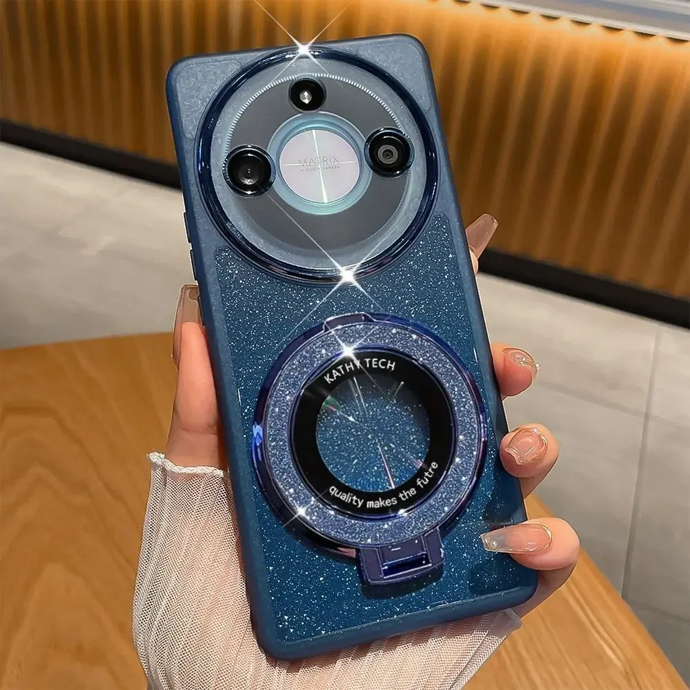 Роскошный мягкий блестящий защитный чехол с кольцом-подставкой для Honor 200 70 90 Lite X9