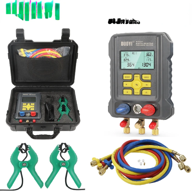 

DY522A Refrigerant Vacuum Pressure Tester Car Air Conditioning HVAC Double Pressure Leak Measurement Temperature Test Multi-mode