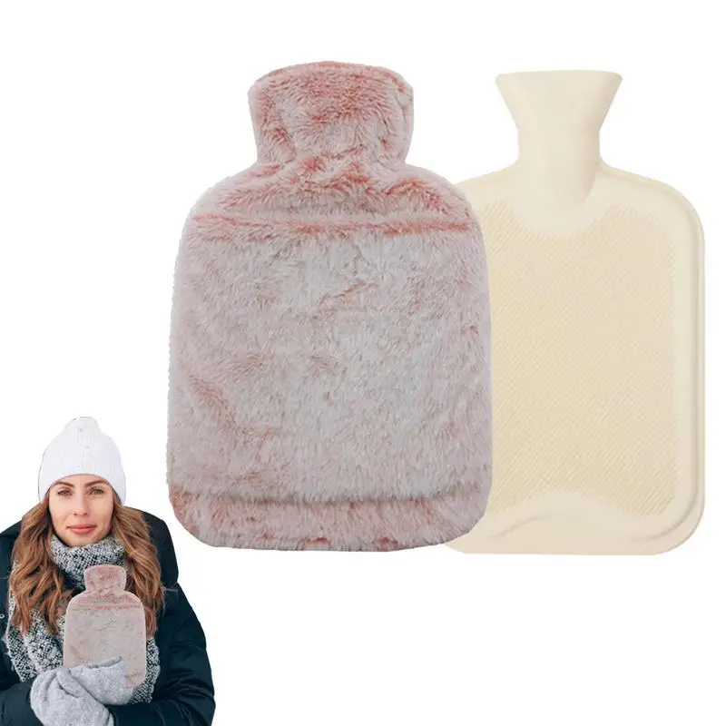 

Hot Water Bottle Reusable Hot Water Bottles With Cover Portable Rubber Hand Warmers For Cold Weather Hand Feet Warmer For Women