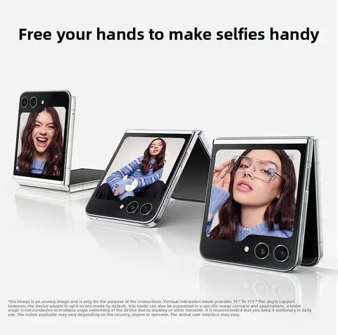 Восстановленный Samsung Galaxy Z Flip 5 5G 6,7 дюйма F731U1 8 + 256/512 ГБ AMOLED разблокированный складной мобильный телефон на базе Android, отличное состояние