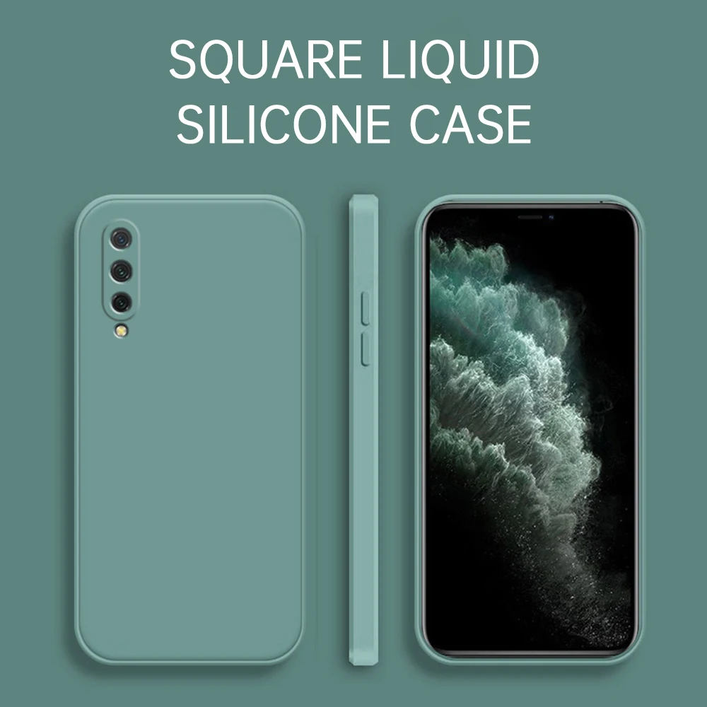 Original Square Liquid Silicone Case for Xiaomi Mi 6 8 9 SE Pro Lite Camera Protective Cute Phone Capa Mi6 Mi8 Mi9 8SE 9SE A2 6X 1
