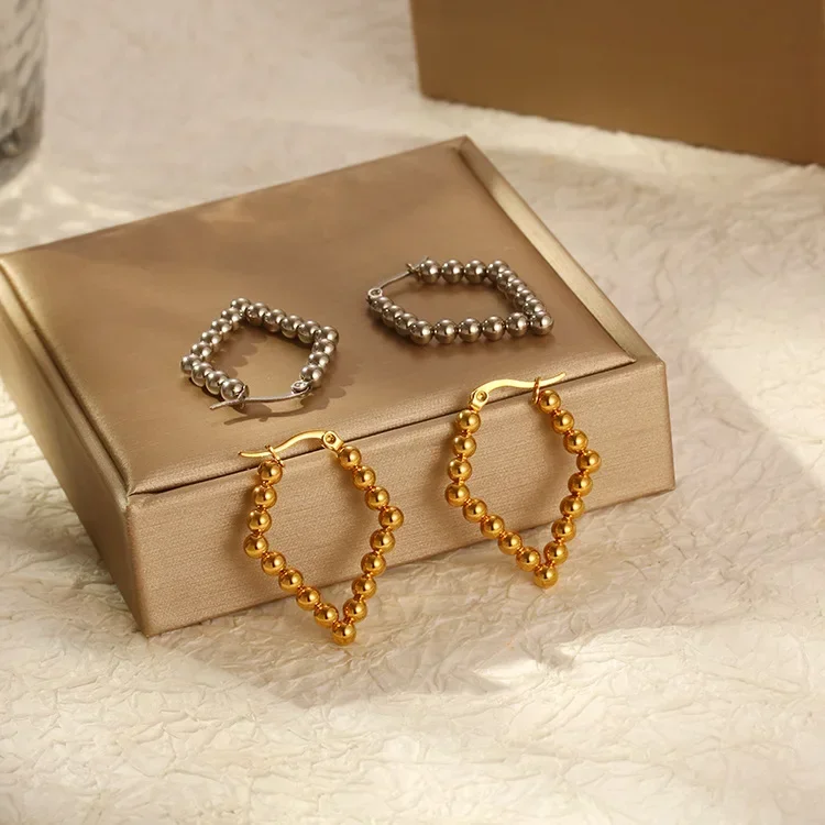 Showfay простые шикарные серьги-кольца из нержавеющей стали золотого цвета для