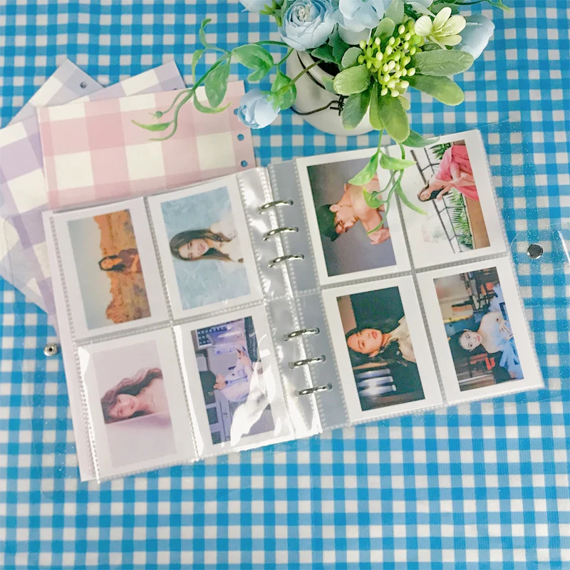 

Прозрачный портативный фотоальбом из ПВХ, цветной мини-альбом Instax и альбом для визитных карточек