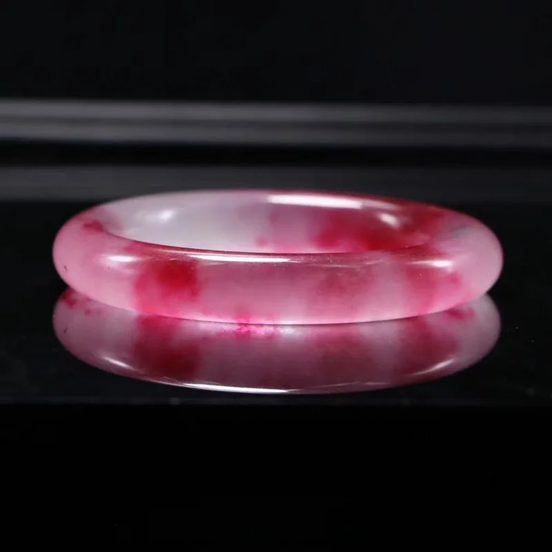 Ледяной Кварц Рок круглый плавающий цветок красный браслет для женщин