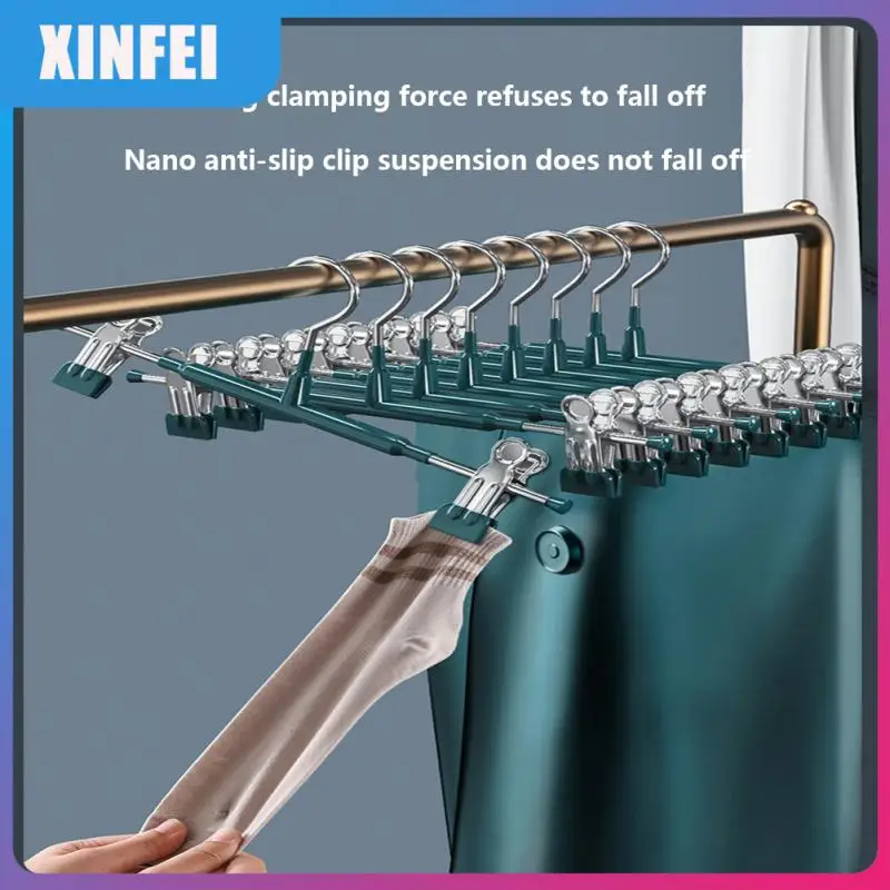 

With Folding Hanger Multicolor Pants Trousers Racks Anti-skid Thickened Plastic Dip Pants Rack With Clip Space-saving