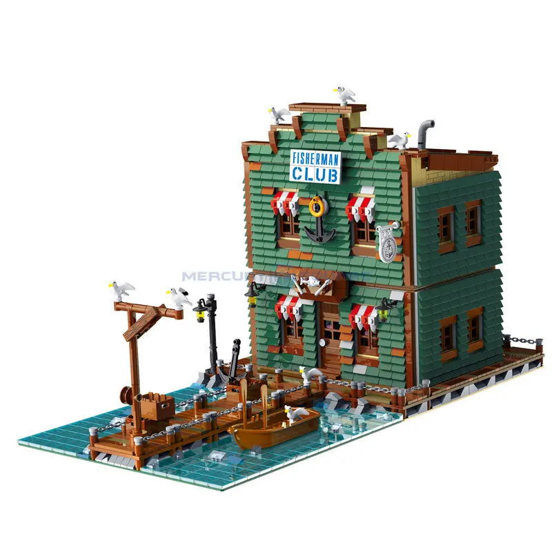 

Urge 30107 The Old Fishing House Fisherman Club Expert Idea Building Blocks Bricks Model Toys Gift Kids