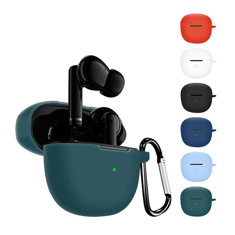 

Silicone Earphone Case For QCYHT03 Cover Protective Earphone Cases with Buckle for QCY T8 Headphones Covers Protective Fundas