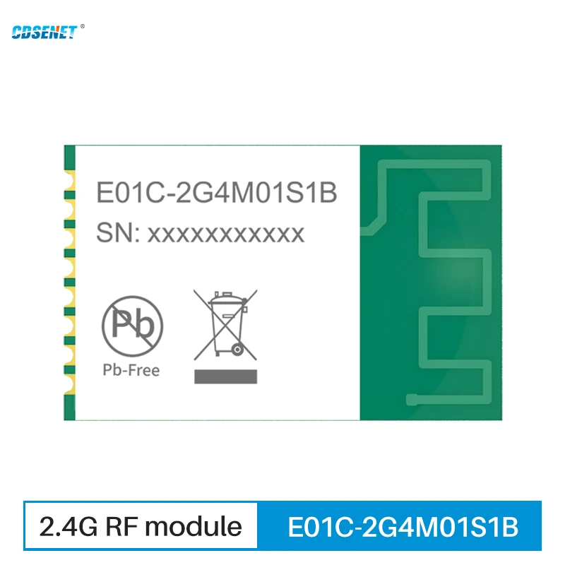 Фото Si24R1, радиочастотный модуль 2,4 ГГц, Высокоэффективная антенна PCB, беспроводной модуль SPI, CDSENT E01C-2G4M01S1B SMD, расстояние связи 200 м №1