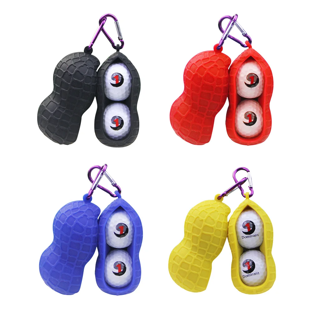 

Golfing Storage Sleeve Bag Silicone Golf Balls Waist Bag Portable with Carabiner Hook Sports Accessories Outdoor Golf Training