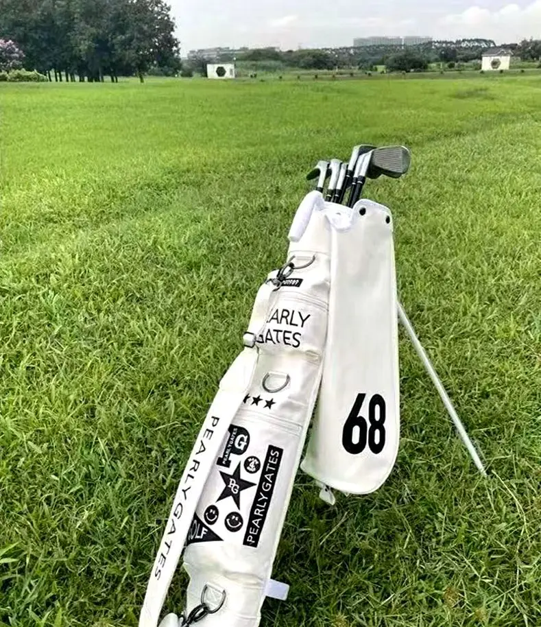 New Golf Bracket Package Korean Brand Men's and Women's Golf Gun Bag PU Waterproof Lightweight and Durable Golf Club Bag